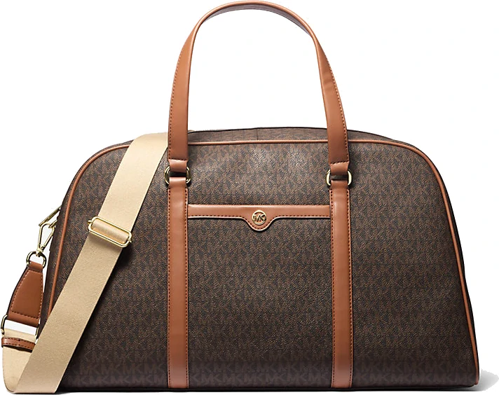Cestovní taška Michael Kors duffel logo brown