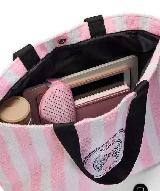 Taška Victoria's Secret růžová pruh