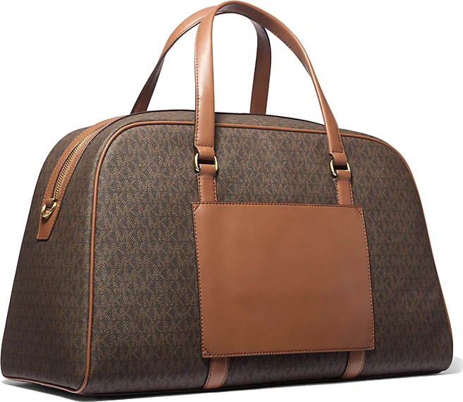 Cestovní taška Michael Kors duffel logo brown