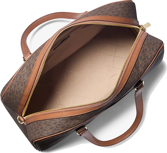 Cestovní taška Michael Kors duffel logo brown
