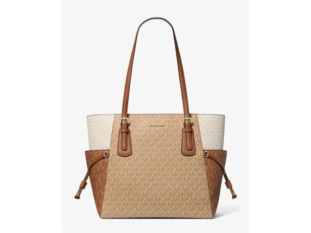 Kabelka Michael Kors Voyager shopper logo hnědá